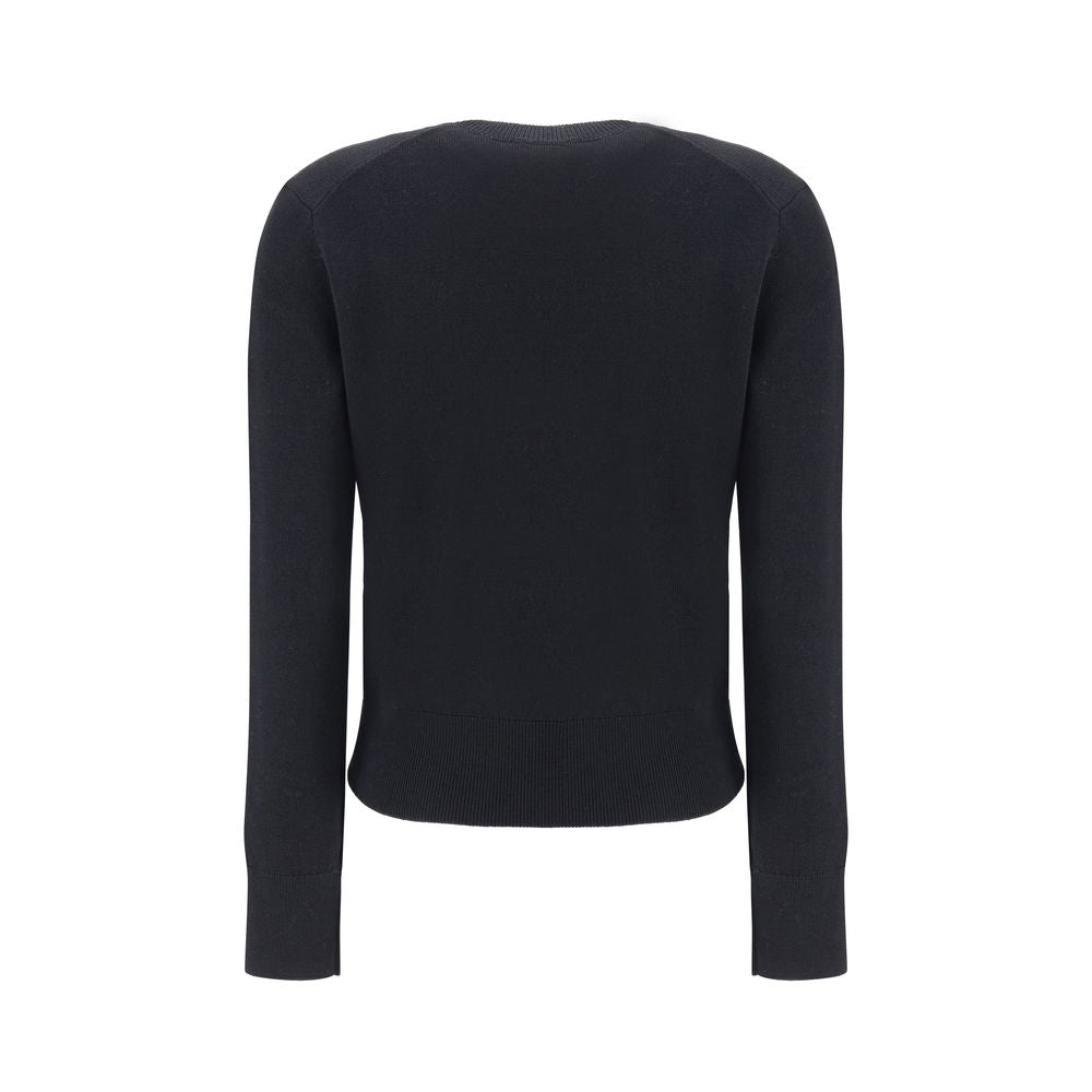 Ami Paris Black Merino Wool Sweatshirt