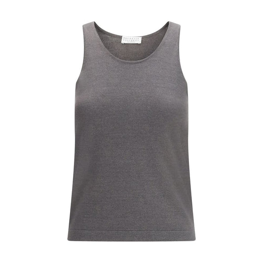 Brunello Cucinelli Gray Cashmere Tank Tops
