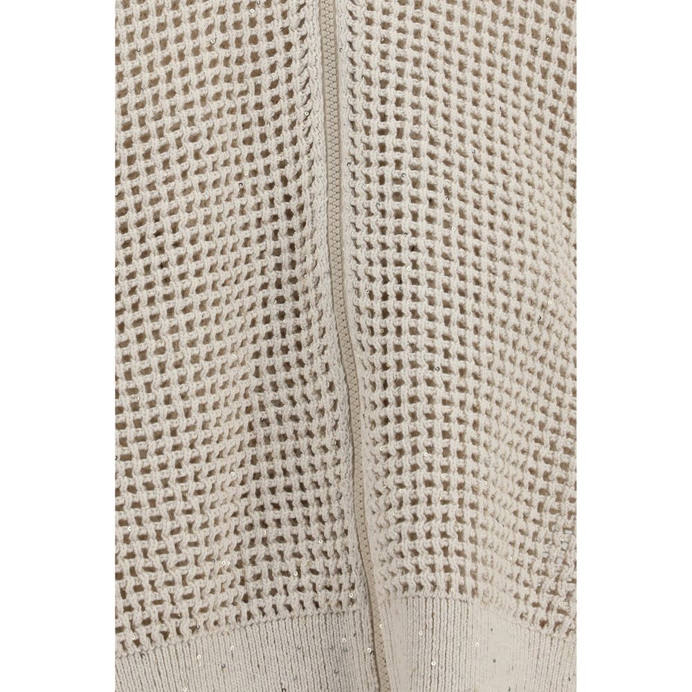 Brunello Cucinelli Beige Cotton Cardigan