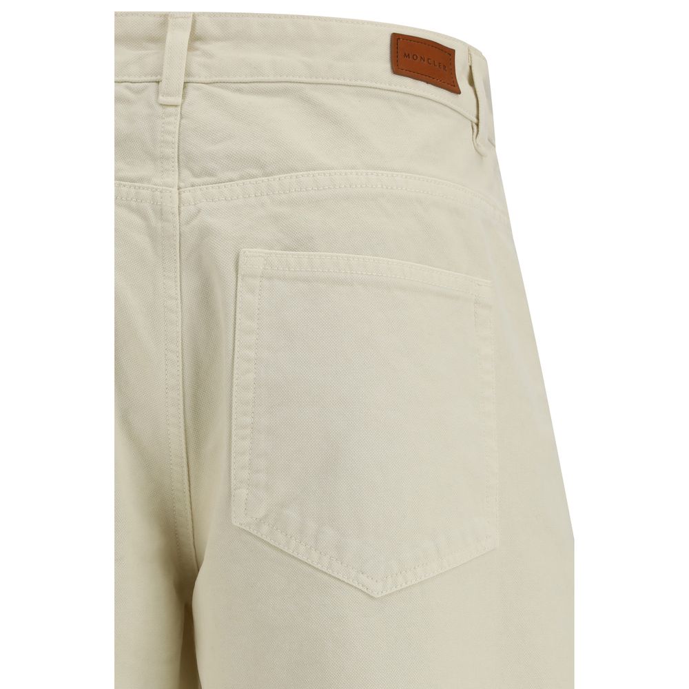 Moncler Beige Cotton Casual Pants