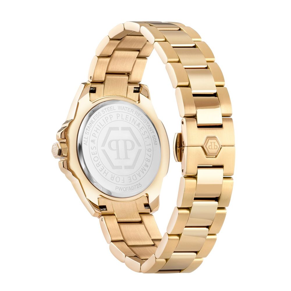 Philipp Plein Gold Stainless Steel Dress Watch