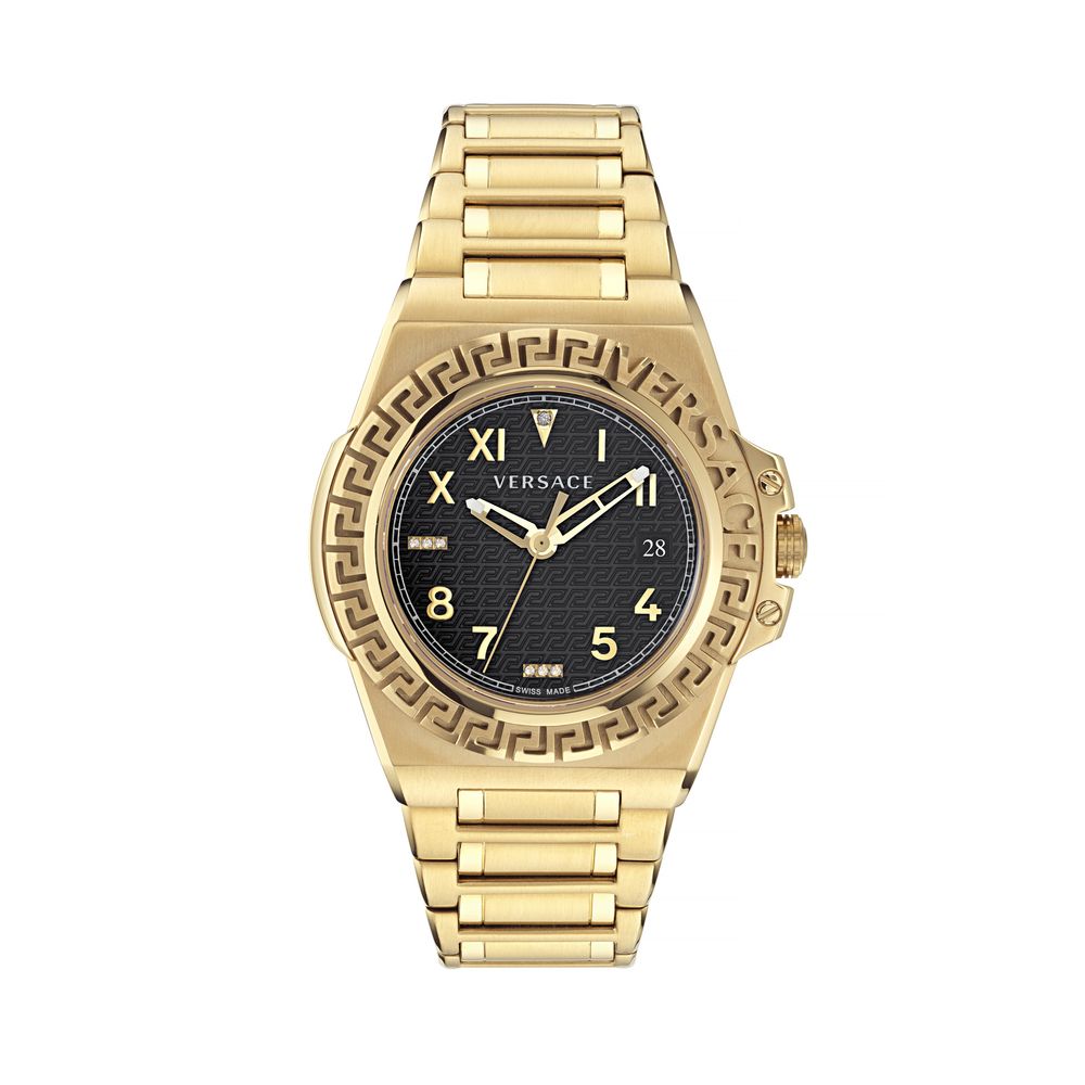 Versace Gold Stainless Steel Dress Watch