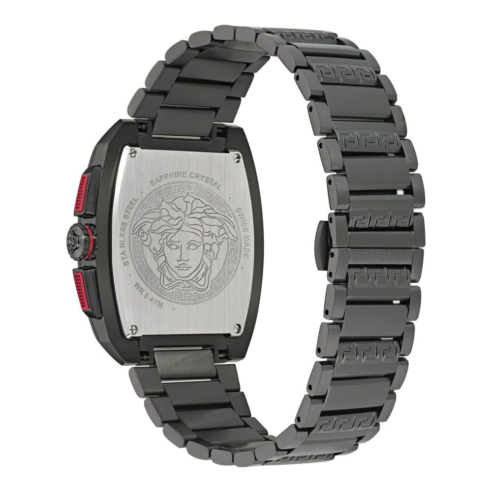Versace Black Stainless Steel Dress Watch