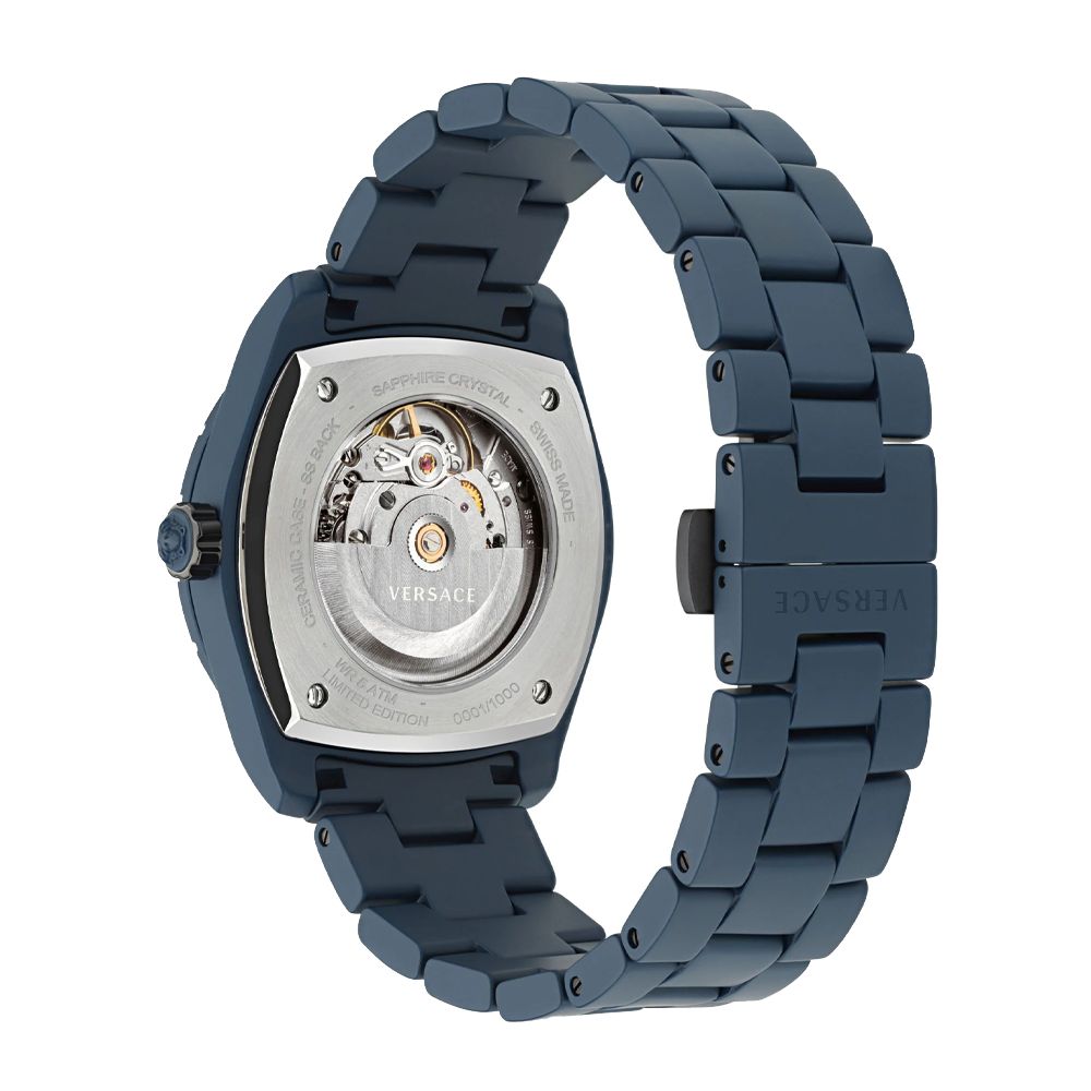 Versace Blue Ceramic Dress Watch