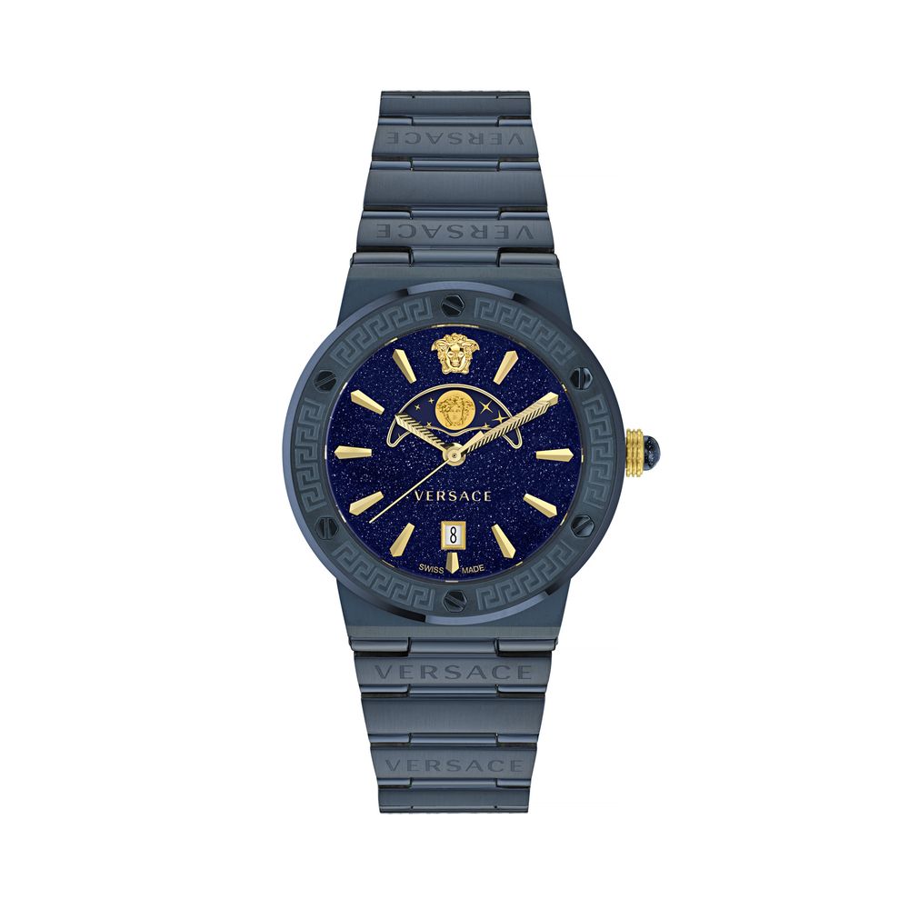 Versace Blue Stainless Steel Dress Watch