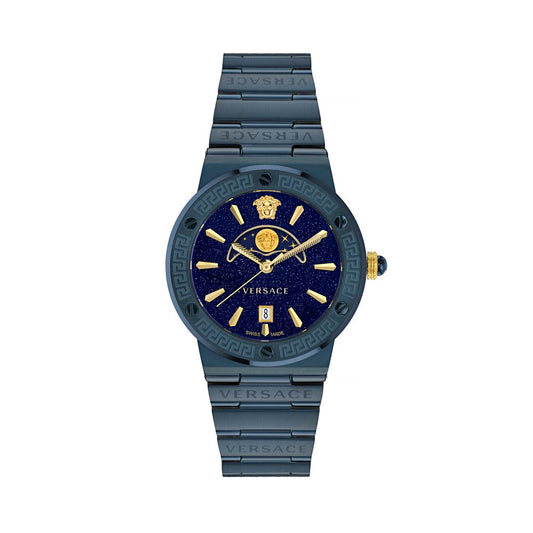 Versace Blue Stainless Steel Dress Watch
