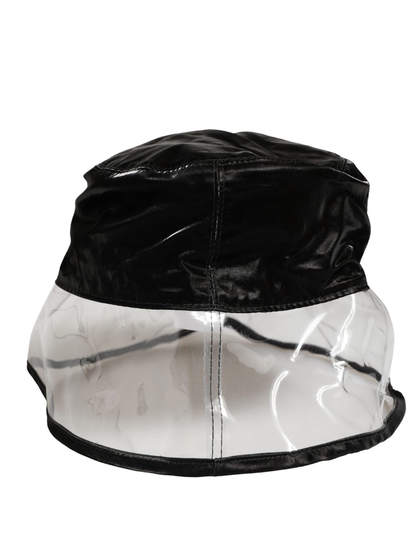 Dolce & Gabbana Black Nylon Plastic Fisherman Bucket Capello Hat