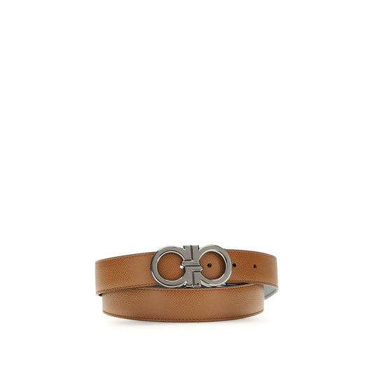 Ferragamo Brown Calf Leather Bos Taurus Regular Belt