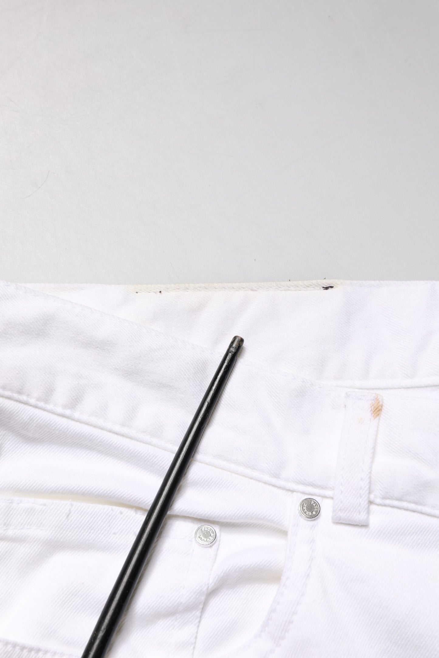 Paul & Shark White Straight Mid Waist Denim Trouser Jeans