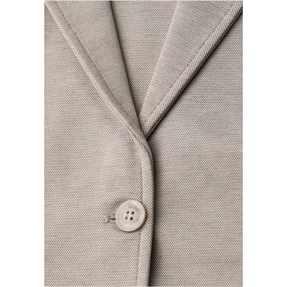 Street One Beige Polyacrylic Blazer