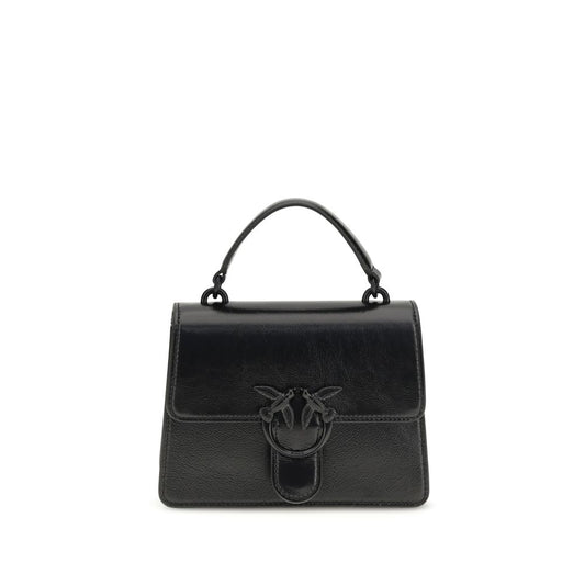 PINKO Black Goatskin Handbag