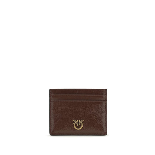 PINKO Bordeaux Calf Leather Bos Taurus Wallet