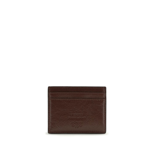 PINKO Bordeaux Calf Leather Bos Taurus Wallet