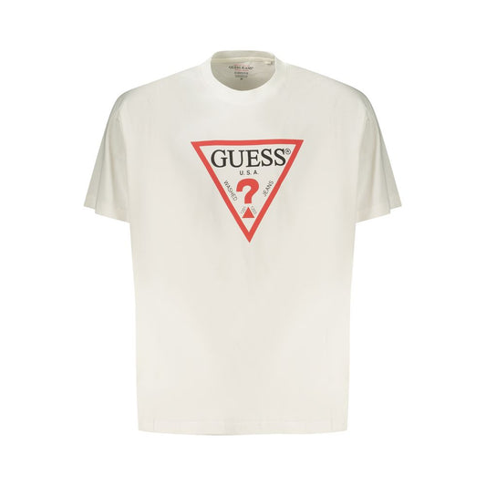 Guess Jeans White Cotton Men T-Shirt