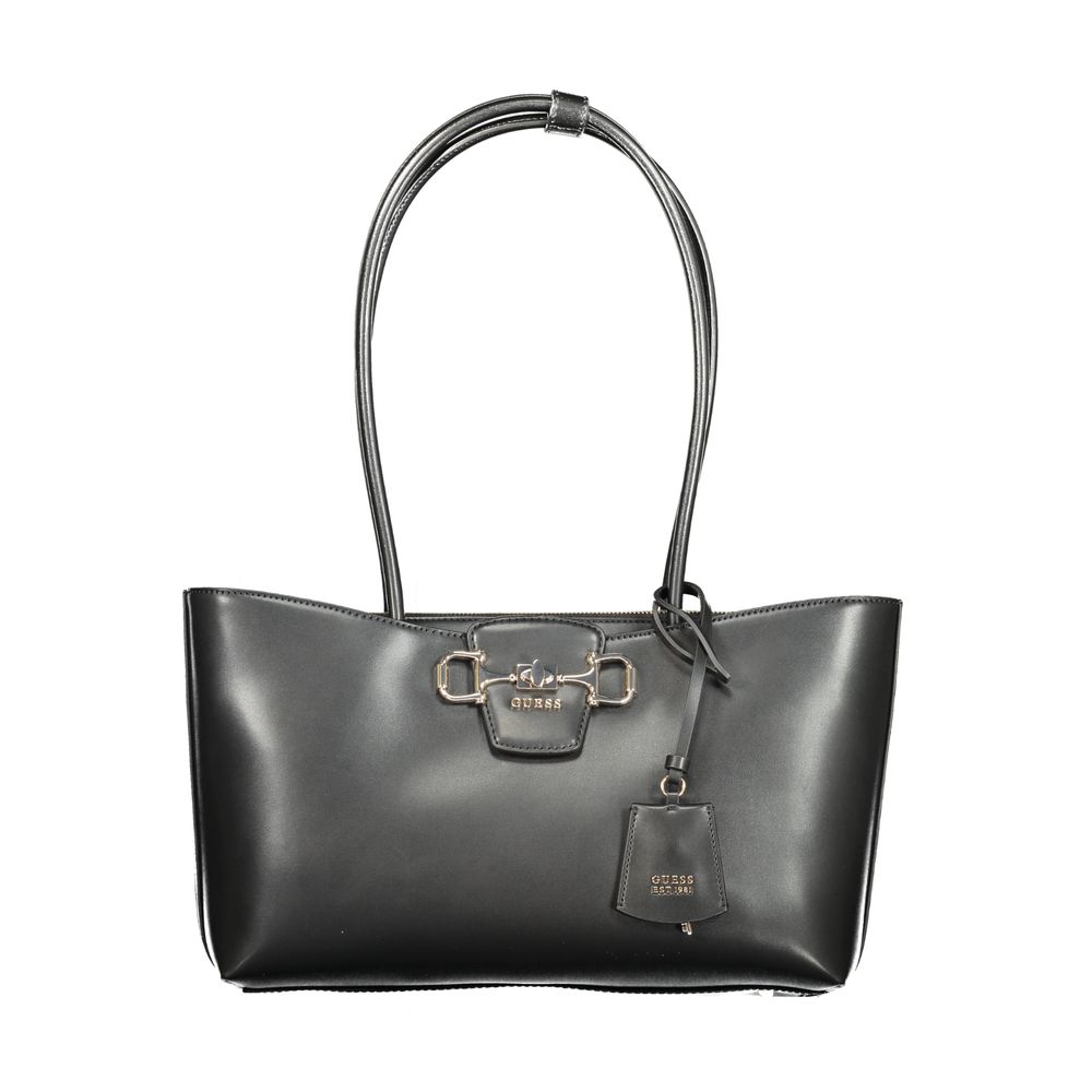Guess Jeans Nero Poliuretano Woman Handbag