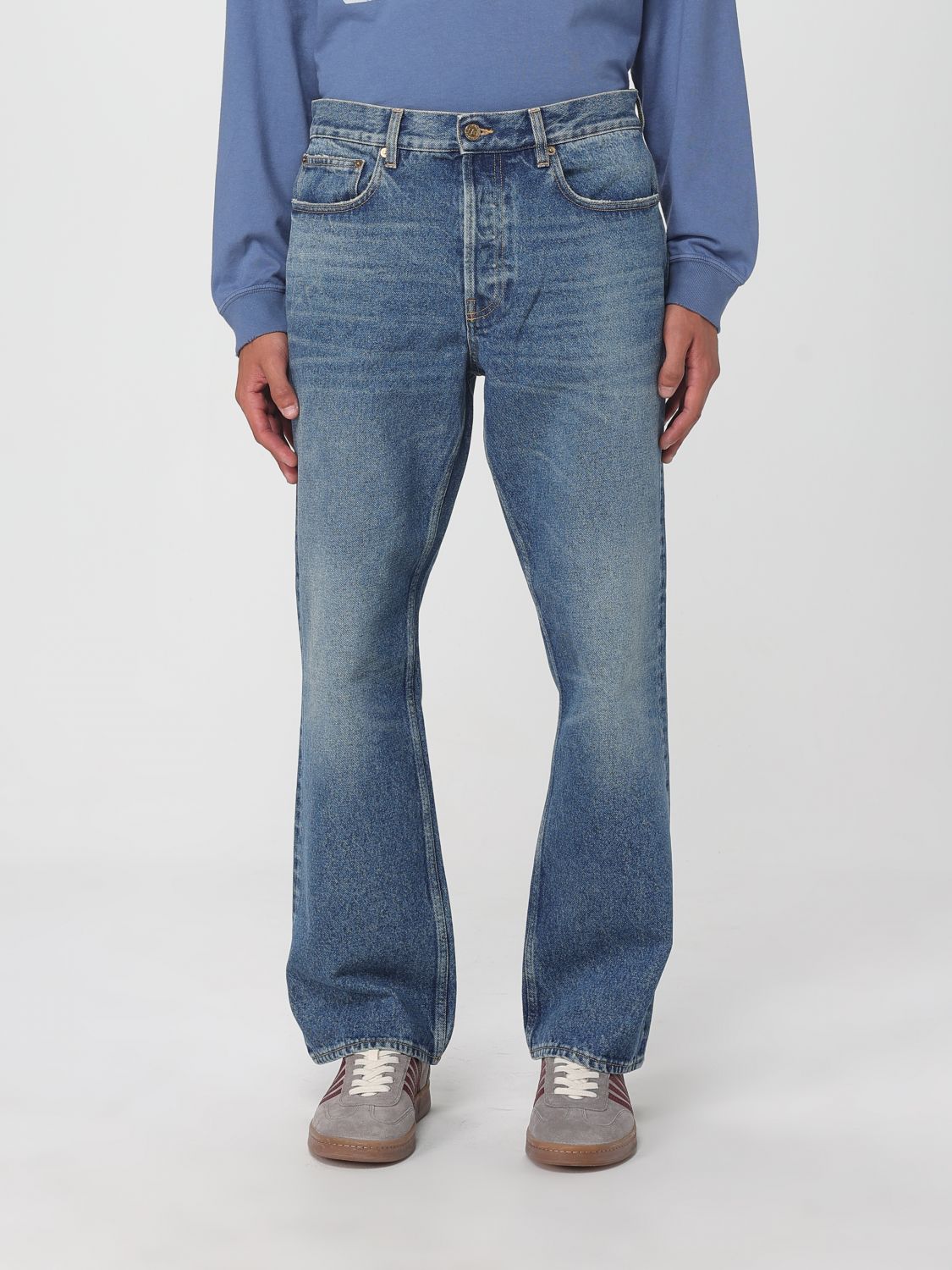 Golden Goose Blue Cotton Flared Jeans