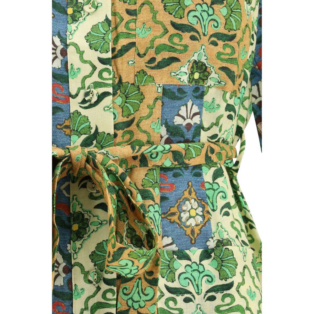 Alemais Multicolor Linen Casual Dress