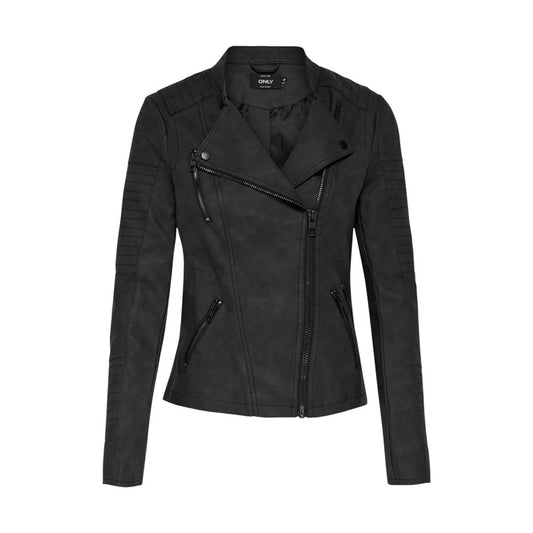 Only Black Polyethylene Biker Jacket