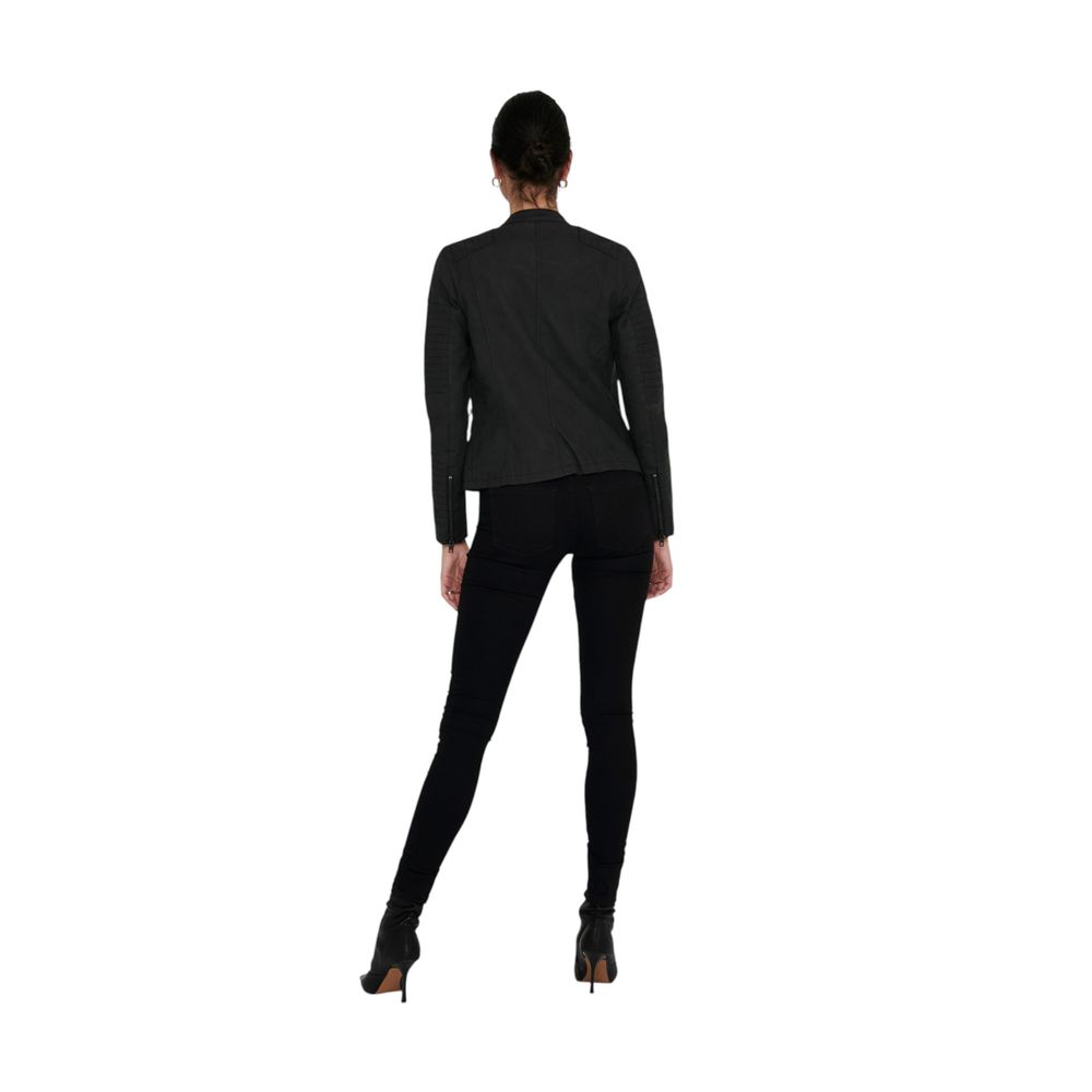 Only Black Polyethylene Biker Jacket