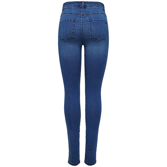 Only Light Blue Cotton Skinny Jeans
