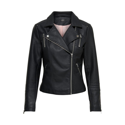 Only Black Viscose Biker Jacket