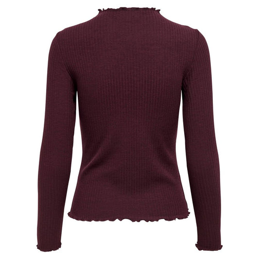 Only Bordeaux Polyester Turtleneck