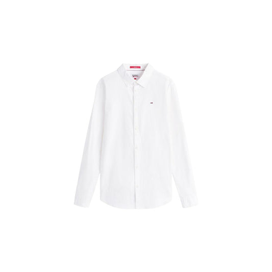Tommy Hilfiger Jeans White Cotton Dress Shirt