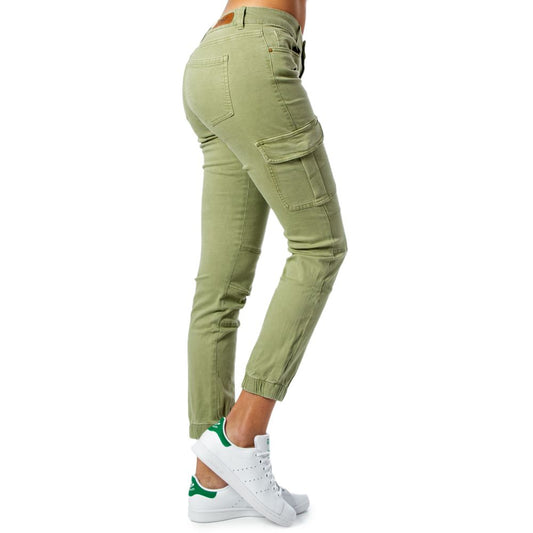 Only Green Cotton Skinny Pants