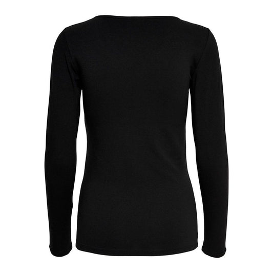 Only Black Cotton Long Sleeve T-Shirt