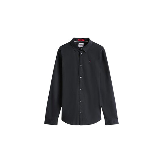 Tommy Hilfiger Jeans Black Cotton Dress Shirt