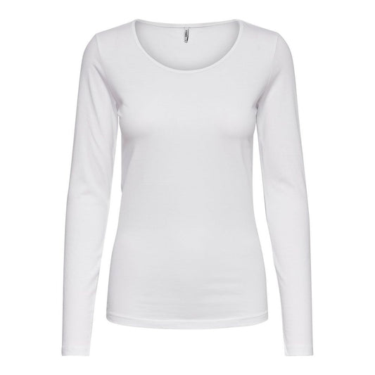 Only White Cotton Long Sleeve T-Shirt