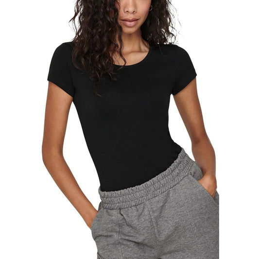 Only Black Cotton T-Shirt