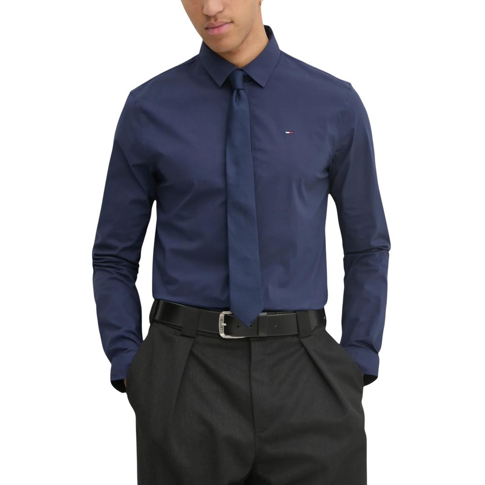 Tommy Hilfiger Jeans Blue Cotton Dress Shirt