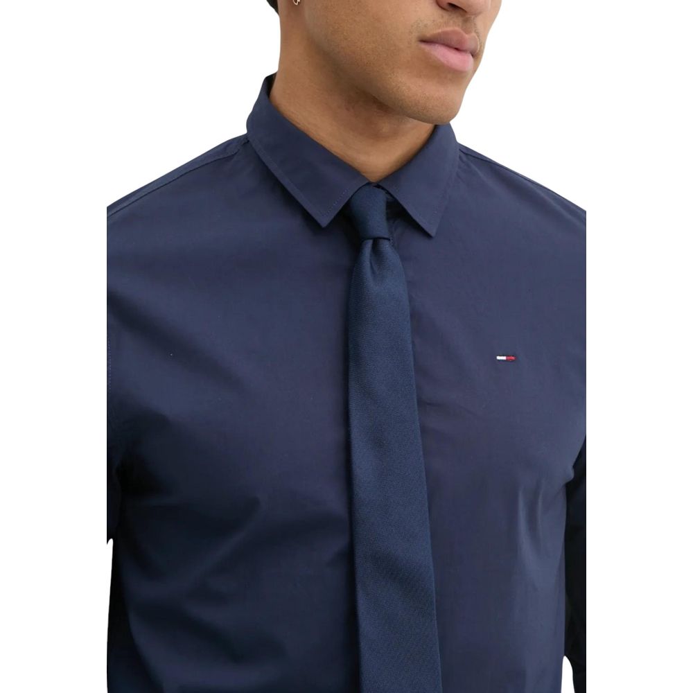 Tommy Hilfiger Jeans Blue Cotton Dress Shirt