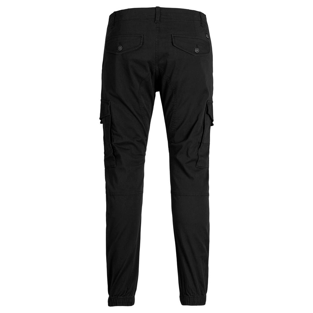 Jack Jones Black Cotton Skinny Pants