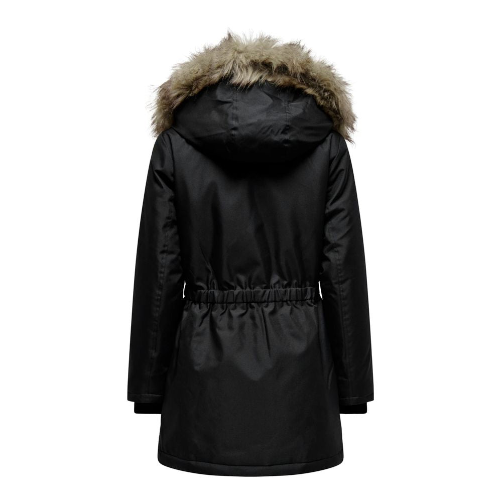 Only Black Polyester Parka