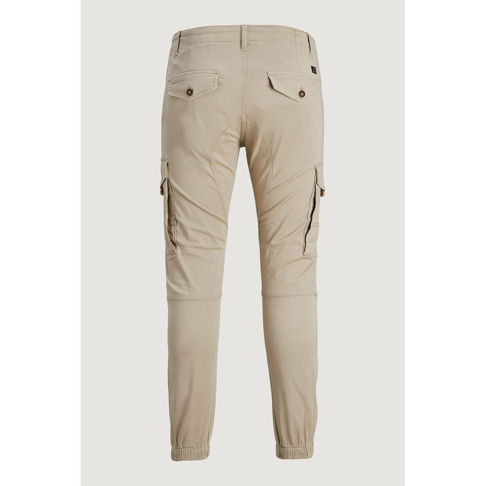 Jack Jones Beige Cotton Cargo Pants