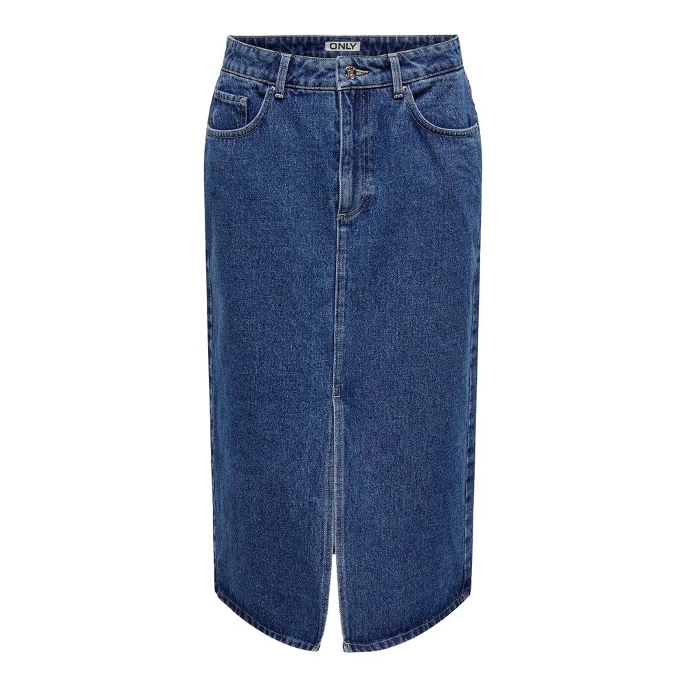 Only Blue Cotton Long Skirt