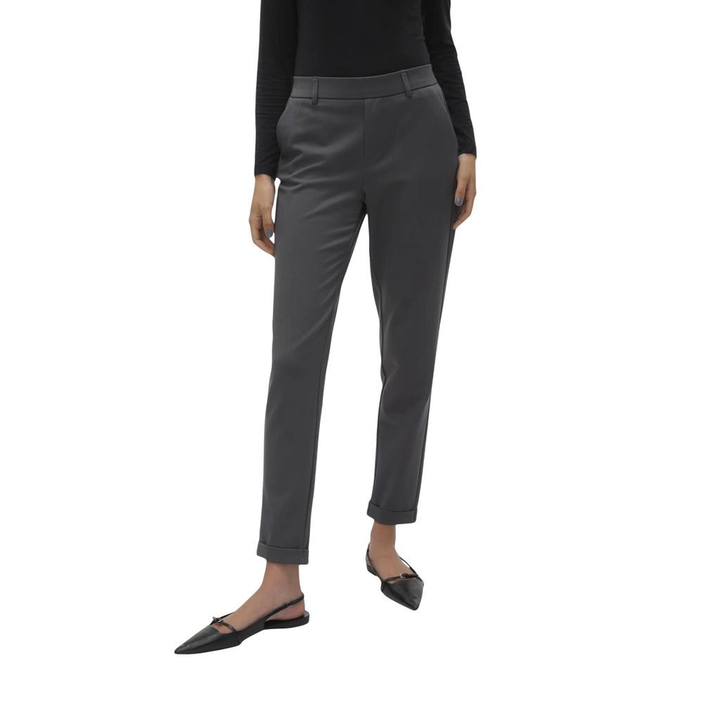 Vero Moda Gray Polyester Casual Pants