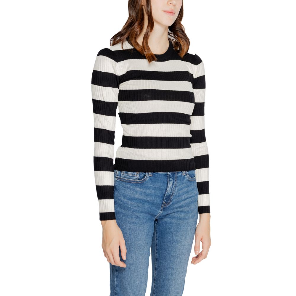 Jacqueline De Yong Black Viscose Pattern Shirt