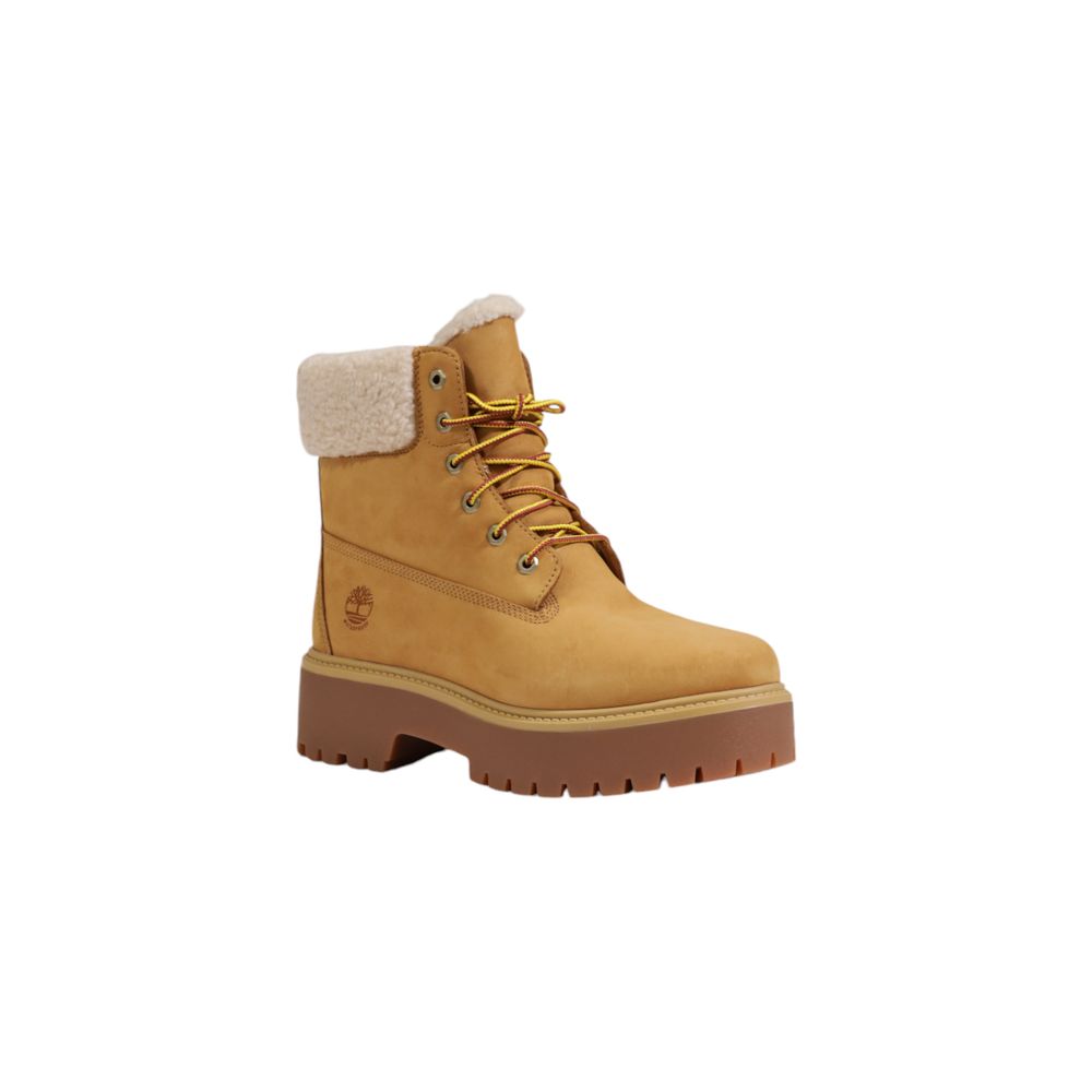 Timberland Beige Recycled Leather Lace-Up Boots