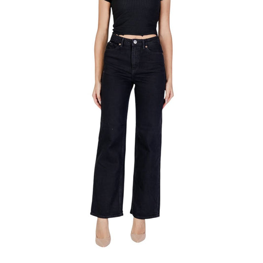 Vero Moda Black Cotton Mom Jeans