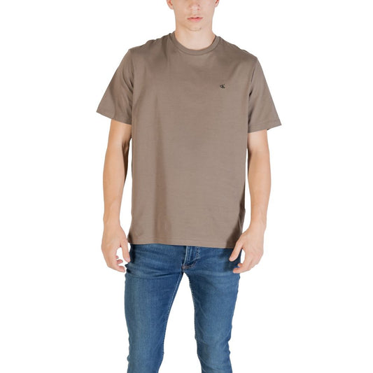 Calvin Klein Jeans Brown Cotton T-Shirt