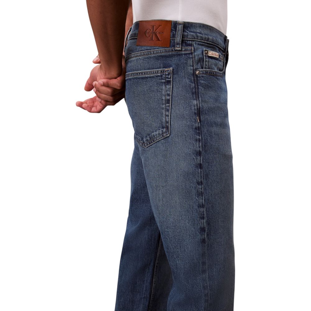 Calvin Klein Jeans Blue Cotton Relaxed Fit Jeans