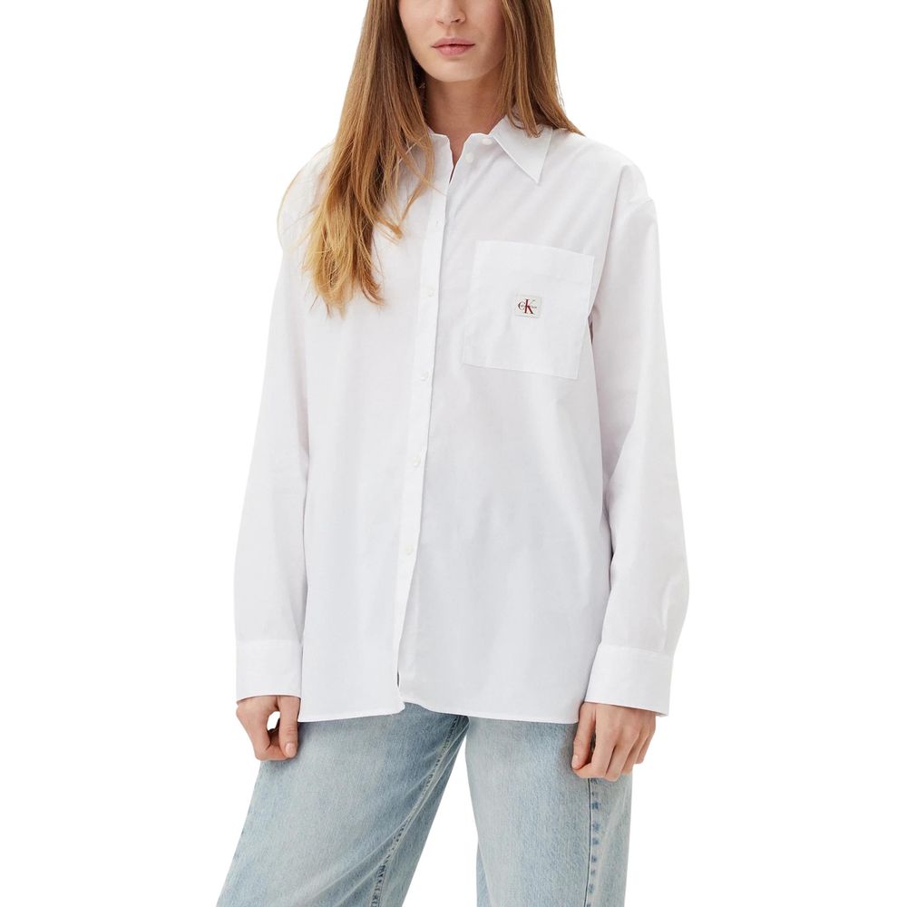 Calvin Klein Jeans White Cotton Blouse