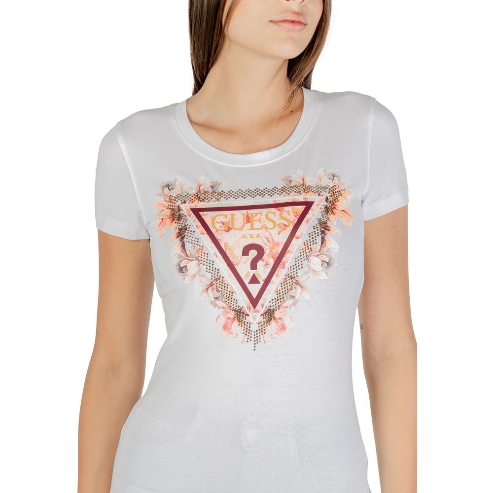 Guess White Cotton T-Shirt