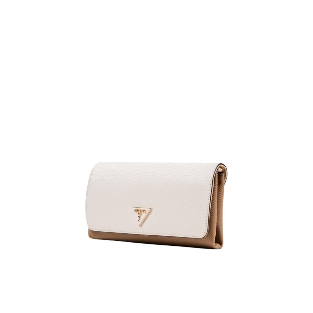 Guess Beige Polyethylene Clutch Bag