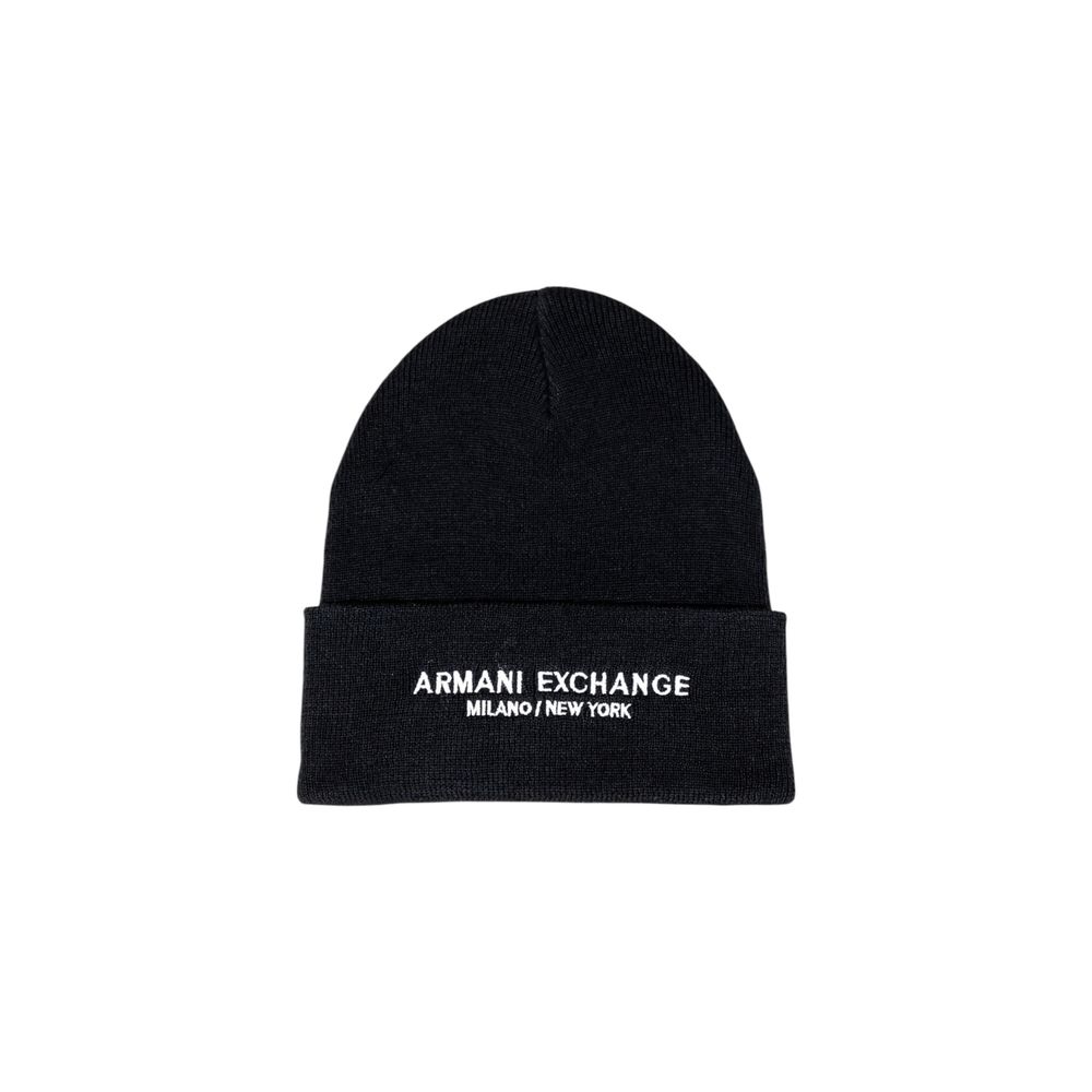Armani Exchange Black Polyester Cap (Baseball Hat)