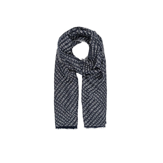 Armani Exchange Blue Viscose Scarf