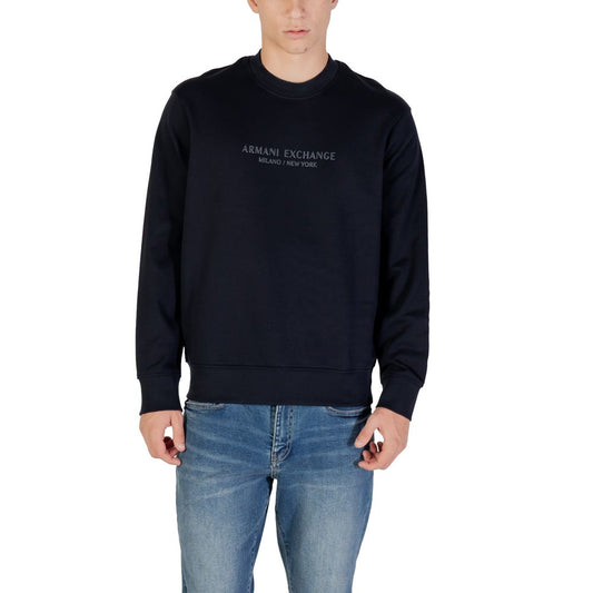 Armani Exchange Blue Cotton Sweatshirt